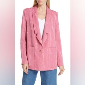 Rachel Comey Moire Jacquard Blazer In Pink, Size 4